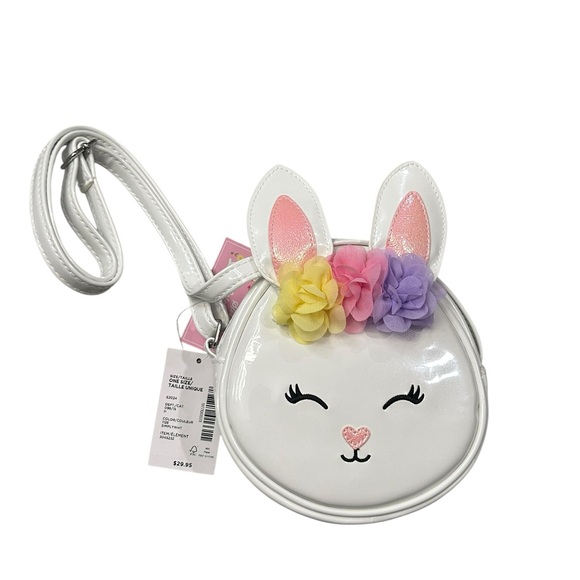 Gymboree White Bunny Crossbody Bag Spring Celebrations Girls NWT - Picture 4 of 7
